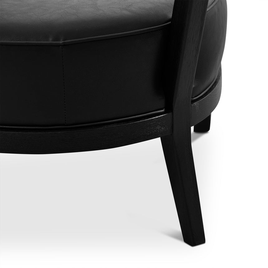 PU Armchair - Full Black