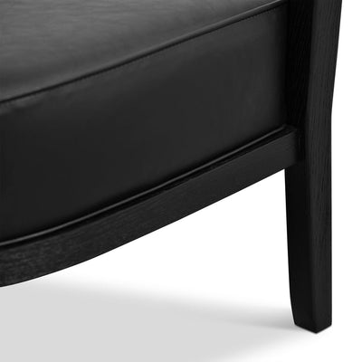 PU Armchair - Full Black