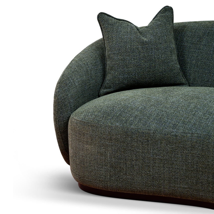 3 Seater Fabric Sofa - Moss Green