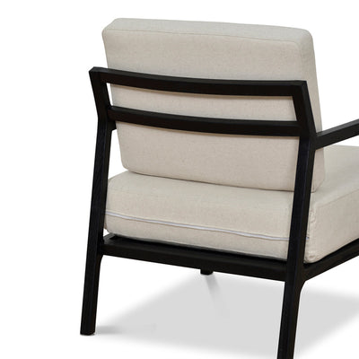 Black Elm Armchair - Light Beige