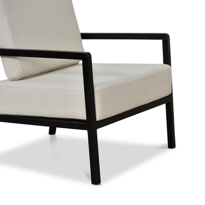 Black Elm Armchair - Light Beige