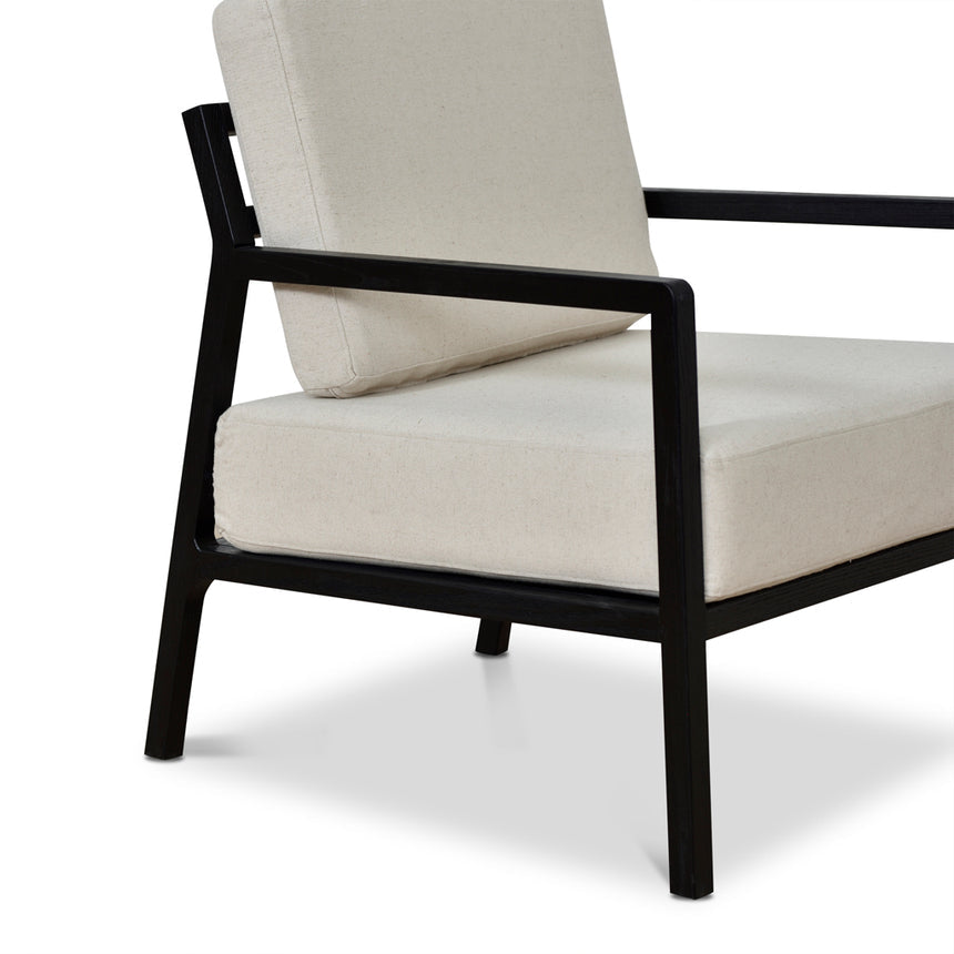 Black Elm Armchair - Light Beige