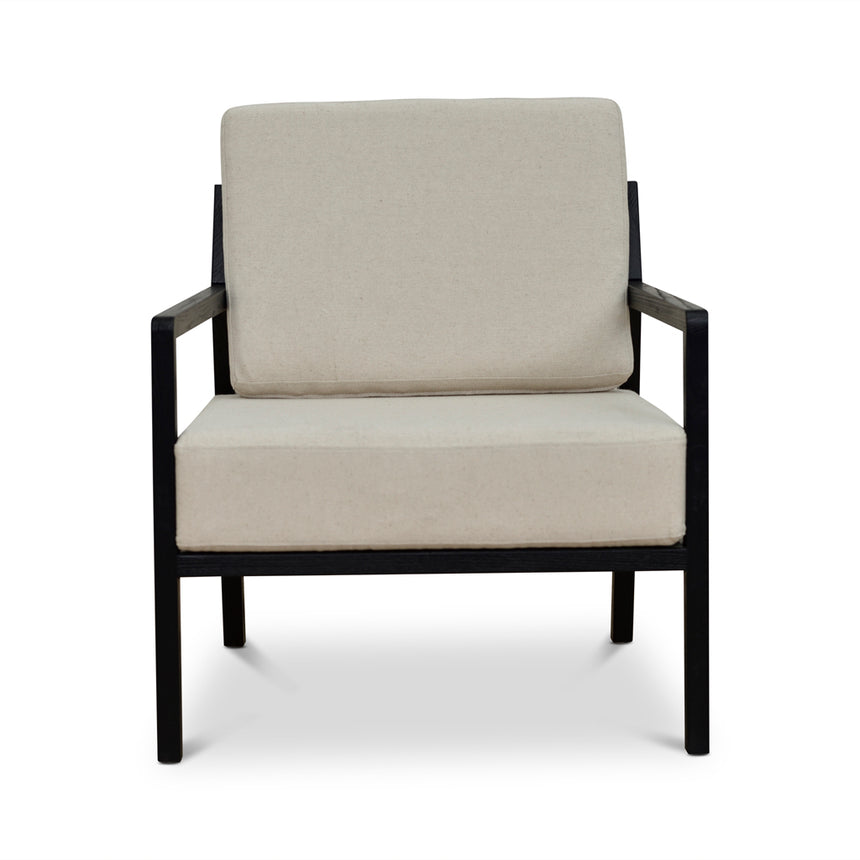 Black Elm Armchair - Light Beige