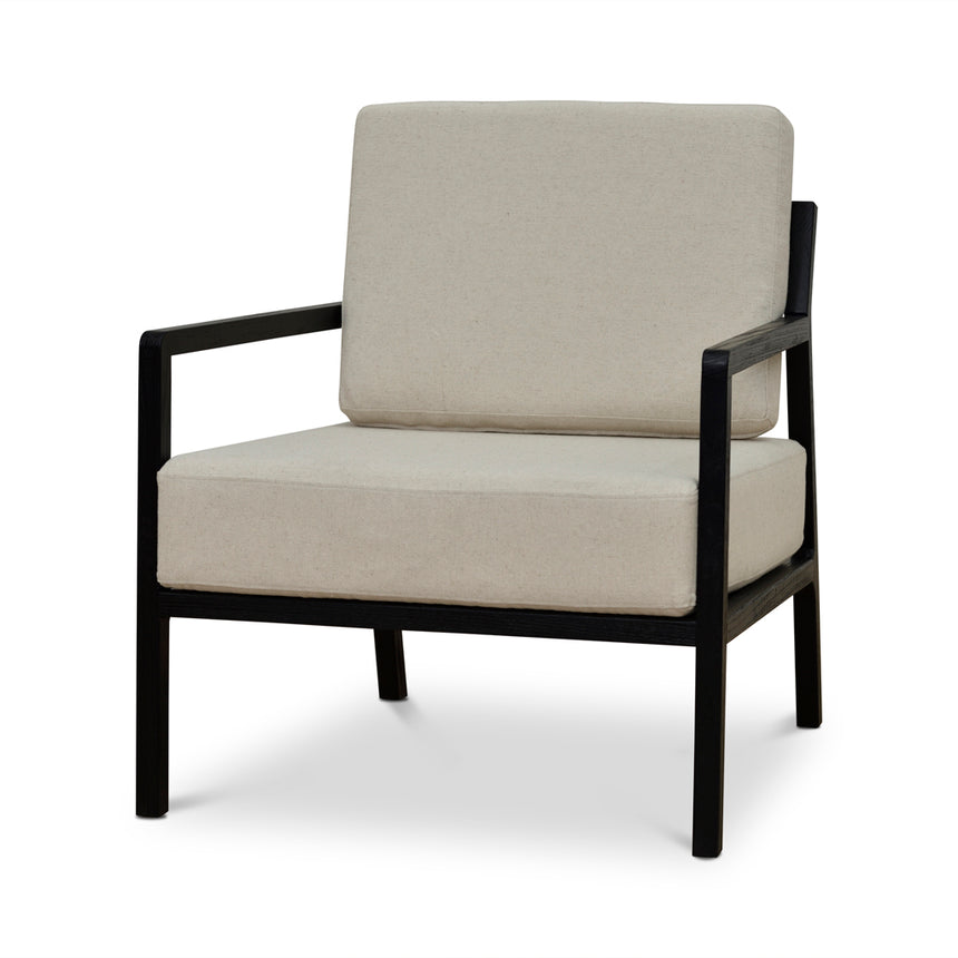 Black Elm Armchair - Light Beige