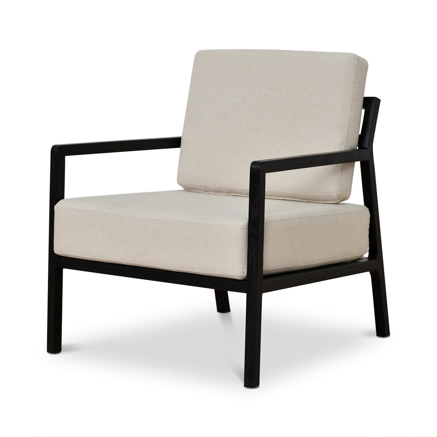 Black Elm Armchair - Light Beige