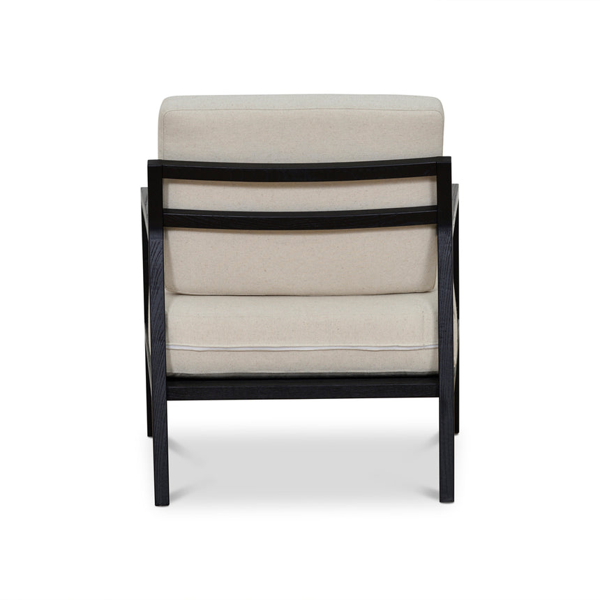 Black Elm Armchair - Light Beige