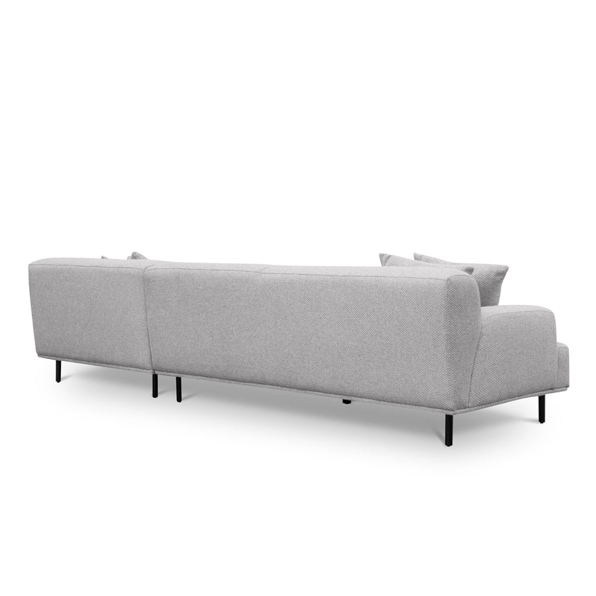 3 Seater Right Chaise Fabric Sofa - Sterling Sand