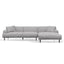 3 Seater Right Chaise Fabric Sofa - Sterling Sand