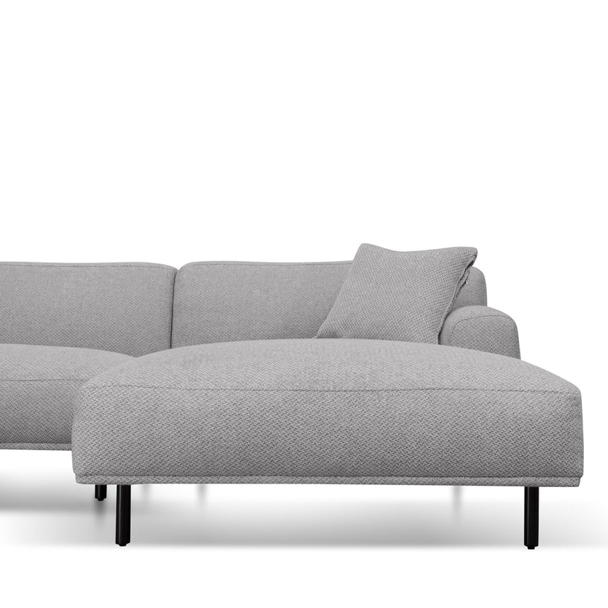 3 Seater Right Chaise Fabric Sofa - Sterling Sand