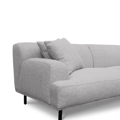 3 Seater Right Chaise Fabric Sofa - Sterling Sand