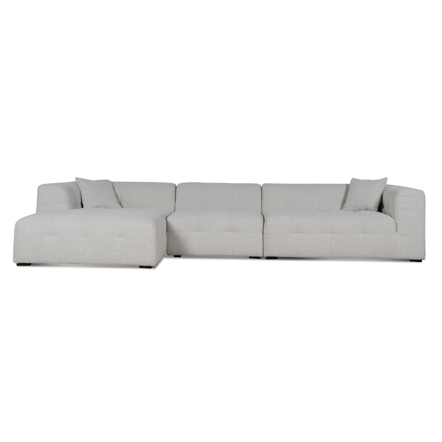 4 Seater Left Chaise Sofa - Pearl Boucle