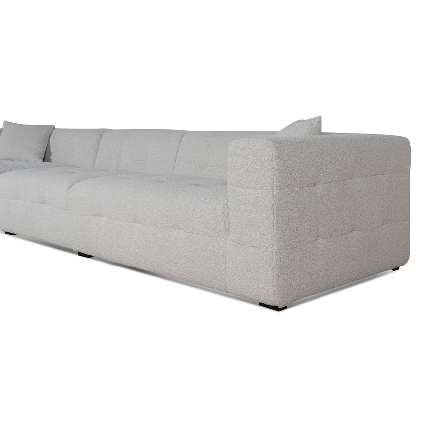 4 Seater Left Chaise Sofa - Pearl Boucle