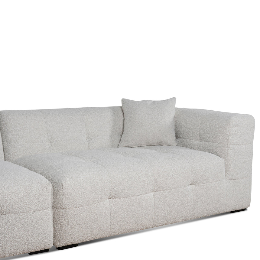 4 Seater Left Chaise Sofa - Pearl Boucle