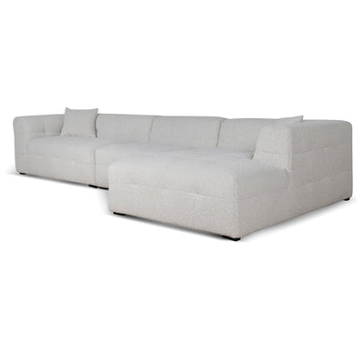 4 Seater Right Chaise Sofa - Pearl Boucle