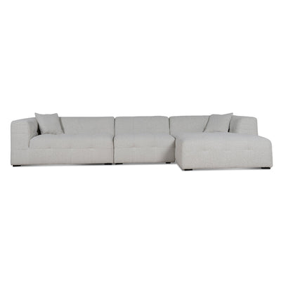 4 Seater Right Chaise Sofa - Pearl Boucle