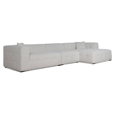 4 Seater Right Chaise Sofa - Pearl Boucle