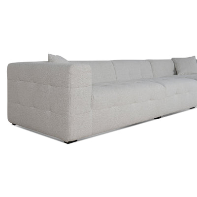 4 Seater Right Chaise Sofa - Pearl Boucle