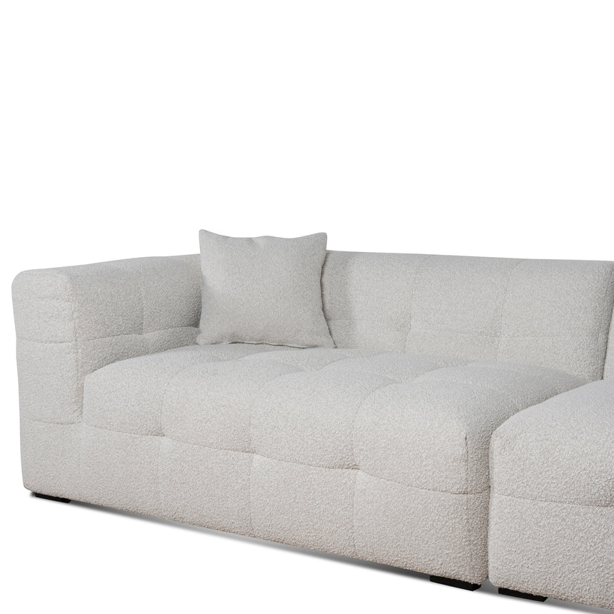 4 Seater Right Chaise Sofa - Pearl Boucle