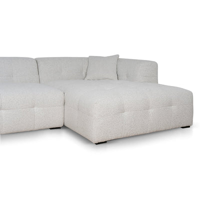 4 Seater Right Chaise Sofa - Pearl Boucle