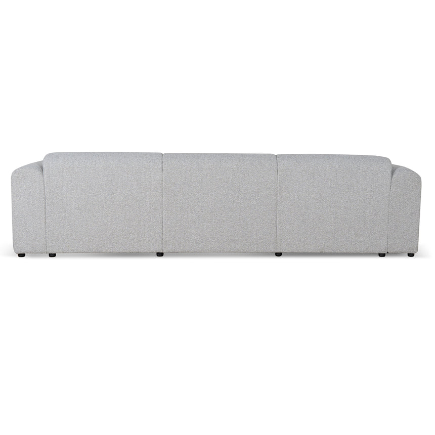 4 Seater Fabric Sofa - Silver Grey Boucle