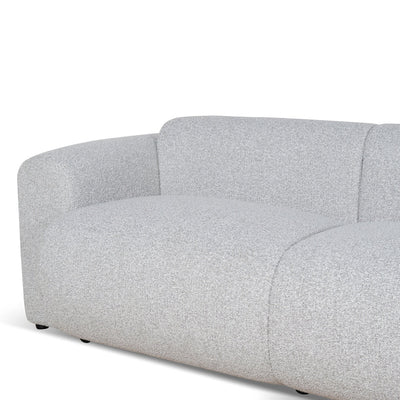 4 Seater Fabric Sofa - Silver Grey Boucle