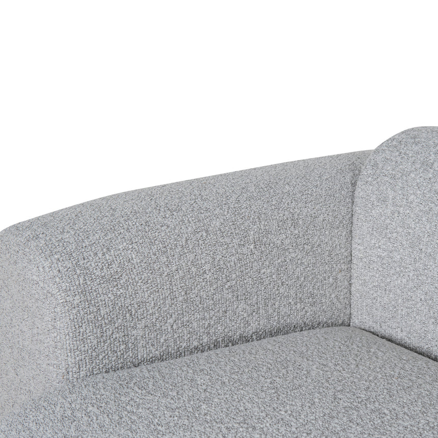 4 Seater Fabric Sofa - Silver Grey Boucle