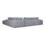 Right Chaise Fabric Sofa - Glacier Grey