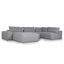 Right Chaise Fabric Sofa - Glacier Grey