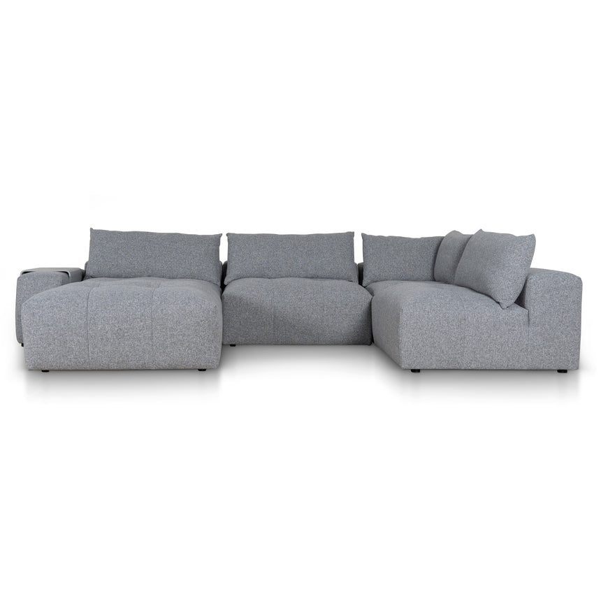 Right Chaise Fabric Sofa - Glacier Grey