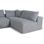 Right Chaise Fabric Sofa - Glacier Grey