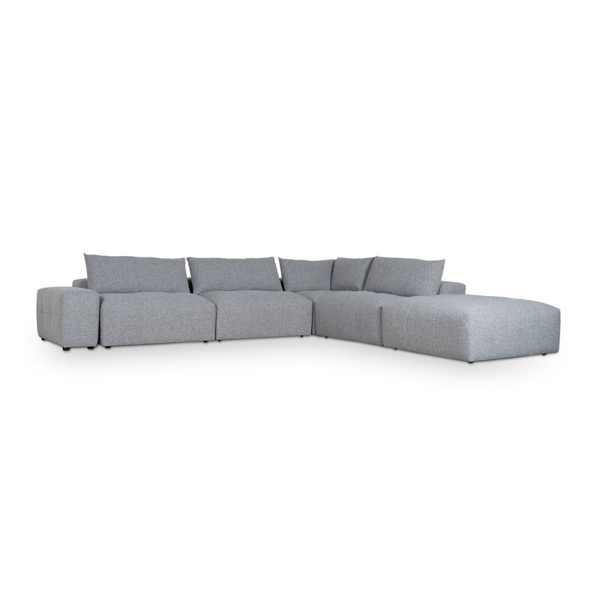 Right Chaise Fabric Sofa - Glacier Grey