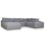 Right Chaise Fabric Sofa - Glacier Grey