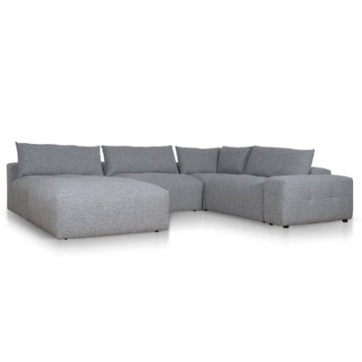 Right Chaise Fabric Sofa - Glacier Grey