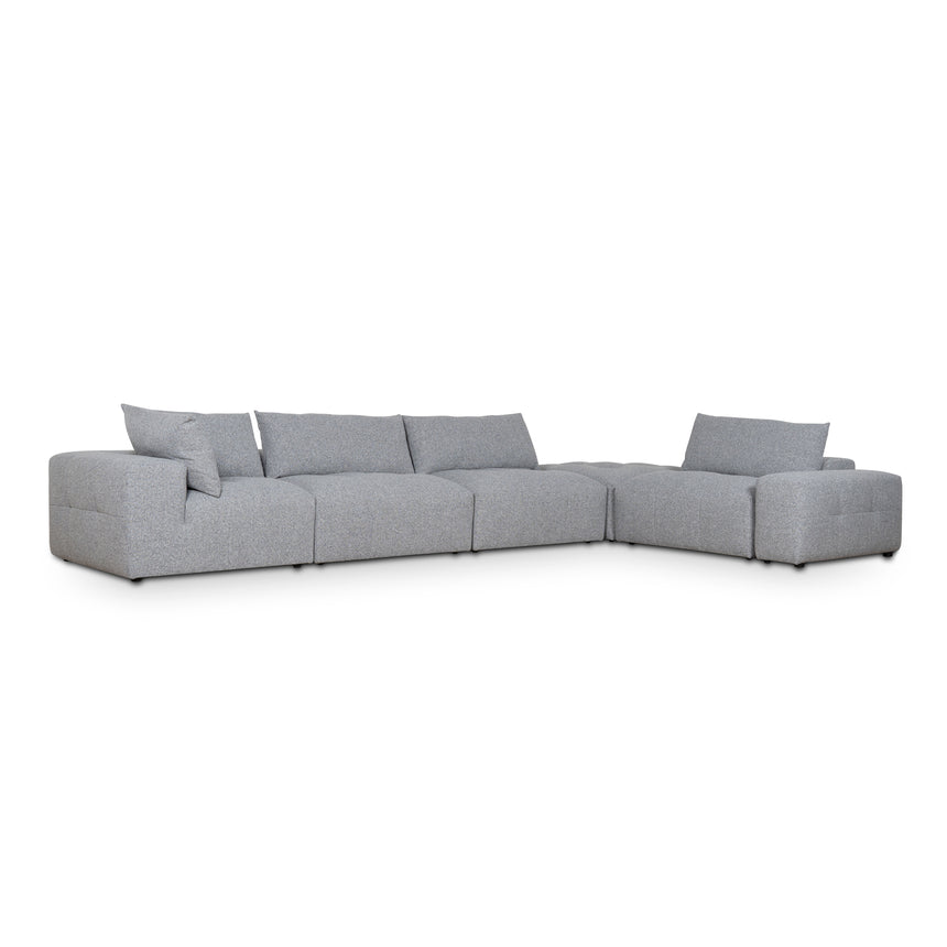 Right Chaise Fabric Sofa - Glacier Grey