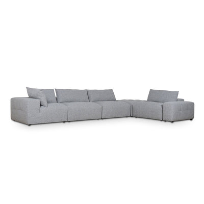 Right Chaise Fabric Sofa - Glacier Grey