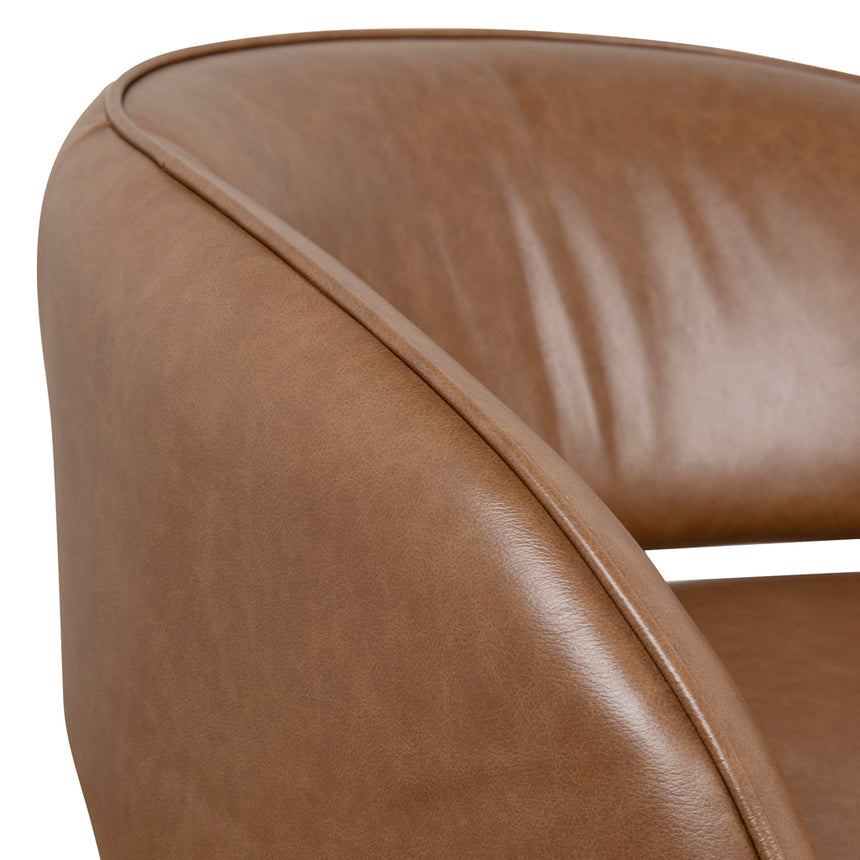 Armchair - Caramel Brown Leather