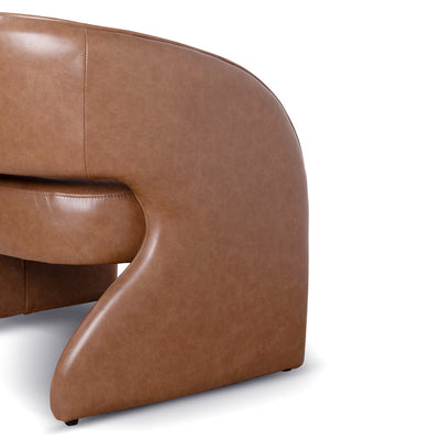 Armchair - Caramel Brown Leather