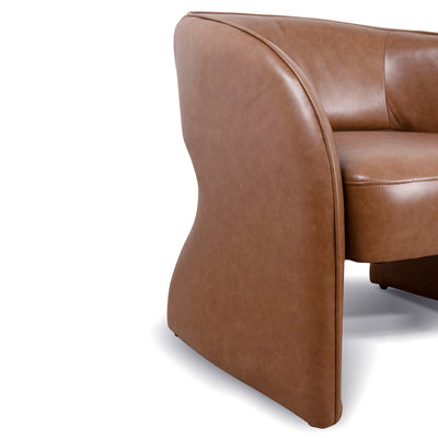 Armchair - Caramel Brown Leather