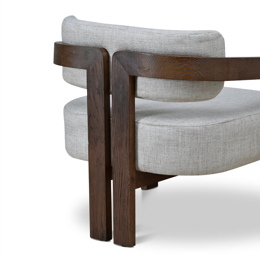 Walnut Armchair - Linen