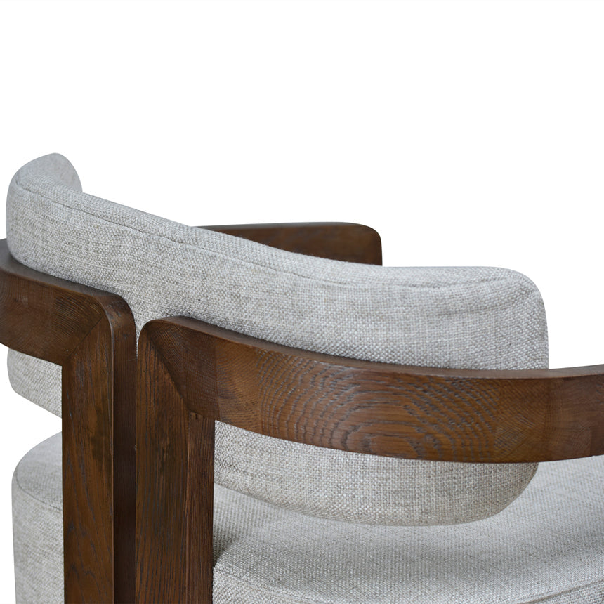 Walnut Armchair - Linen