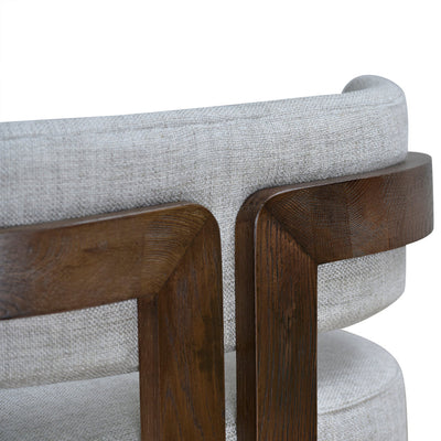 Walnut Armchair - Linen