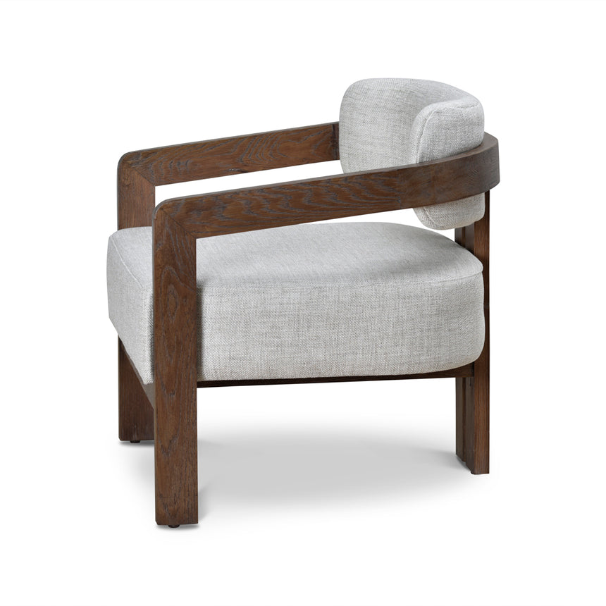 Walnut Armchair - Linen