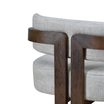 Walnut Armchair - Linen