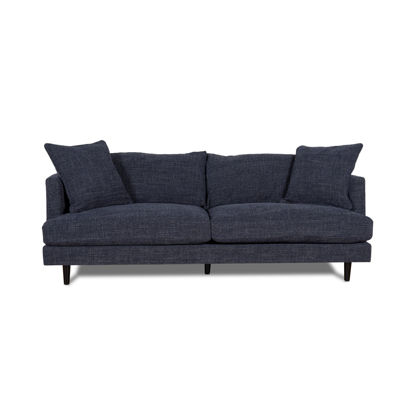 3 Seater Fabric Sofa - Moss Navy Blue