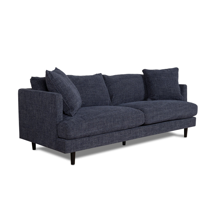 3 Seater Fabric Sofa - Moss Navy Blue