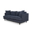 3 Seater Fabric Sofa - Moss Navy Blue