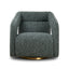 Swivel Armchair - Green Boucle