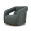 Swivel Armchair - Green Boucle