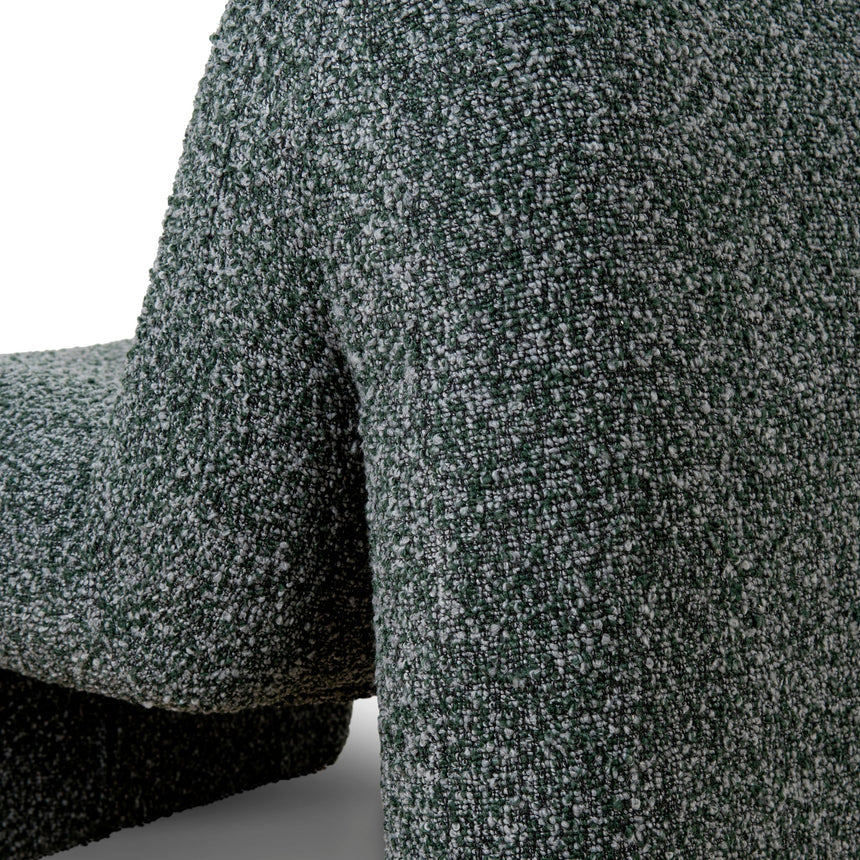 Fabric Lounge Chair - Green Boucle