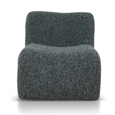 Fabric Lounge Chair - Green Boucle